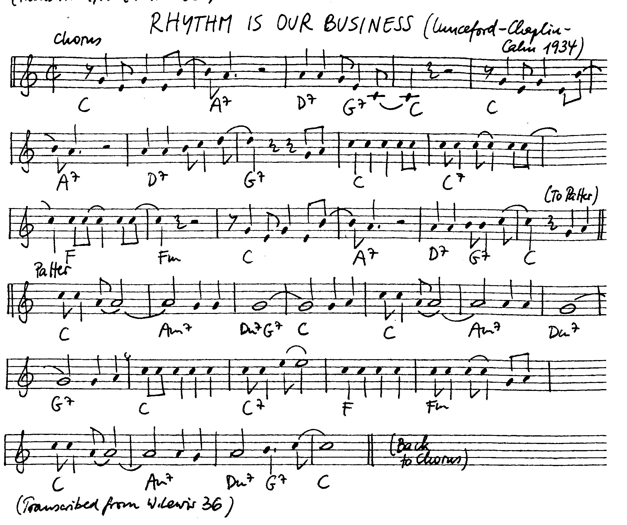 rhythm is our business leadsheet – book us for your next 20s or gatsby event